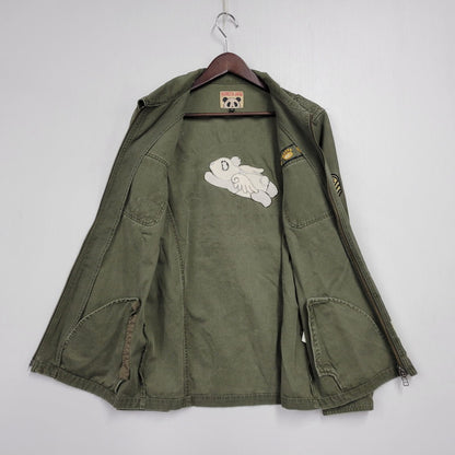 【中古品】【メンズ】 PANDIESTA JAPAN パンディエスタ ジャパン BIO-WASHED MILITARY TWILL JACKET 567702 バイオ ウォッシュ ミリタリー ツイル ジャケット アウター 145-250905-as-24-izu サイズ：M カラー：グリーン系 万代Net店