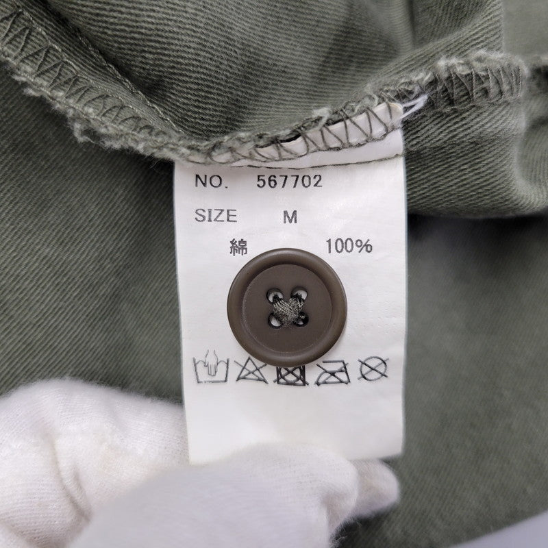 【中古品】【メンズ】 PANDIESTA JAPAN パンディエスタ ジャパン BIO-WASHED MILITARY TWILL JACKET 567702 バイオ ウォッシュ ミリタリー ツイル ジャケット アウター 145-250905-as-24-izu サイズ：M カラー：グリーン系 万代Net店