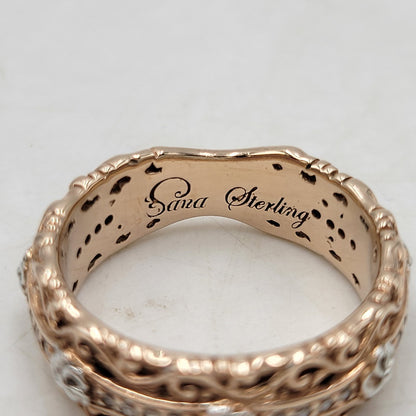 【中古品】【レディース】 SARA STERLING FLOWER＆ARABESQUE RING リング 指輪 アクセサリー 191-250909-as-04-izu カラー：ピンクゴールド 万代Net店