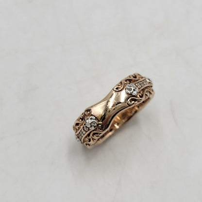 【中古品】【レディース】 SARA STERLING FLOWER＆ARABESQUE RING リング 指輪 アクセサリー 191-250909-as-04-izu カラー：ピンクゴールド 万代Net店