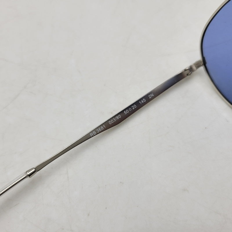 【中古品】【メンズ/レディース】 Ray-Ban レイバン BOSTON SUNGLASSES RB3681 ボストン サングラス 203-250905-as-12-izu サイズ：50□20-145 カラー：シルバー×ブルー 万代Net店