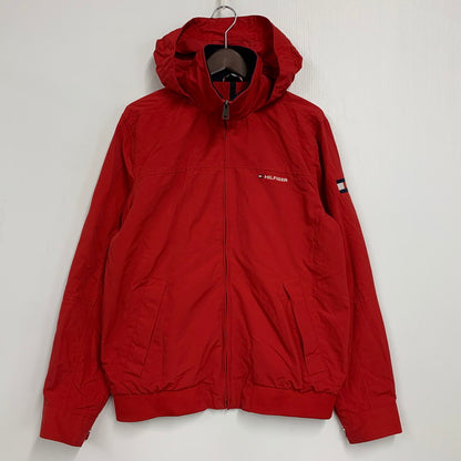 【中古品】【メンズ】 TOMMY HILFIGER トミーヒルフィガー 0213179 NYLON JACKET ナイロンジャケット アウター 長袖 147-250906-ma-13-izu サイズ：M カラー：RED 万代Net店