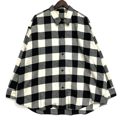 【中古品】【メンズ】 N.HOOLYWOOD エヌハリウッド 182-SH14-031 18AW OVER SIZED BLOCK CHECK SHIRT オーバーサイズドブロックチェックシャツ トップス 長袖 140-250906-ma-06-izu サイズ：38 カラー：BLACK 万代Net店
