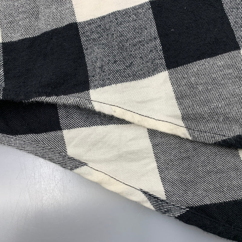 【中古品】【メンズ】 N.HOOLYWOOD エヌハリウッド 182-SH14-031 18AW OVER SIZED BLOCK CHECK SHIRT オーバーサイズドブロックチェックシャツ トップス 長袖 140-250906-ma-06-izu サイズ：38 カラー：BLACK 万代Net店