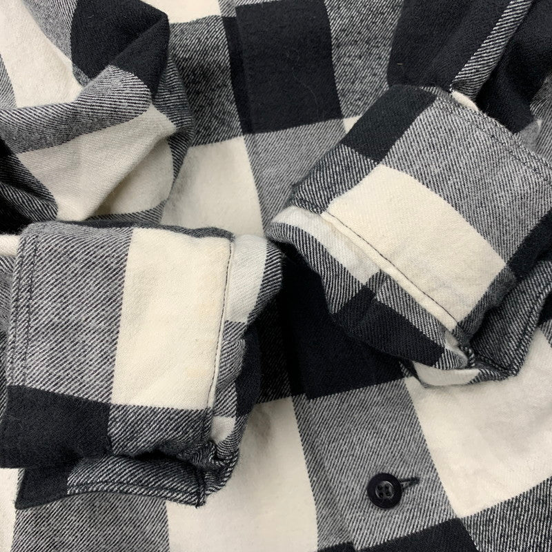 【中古品】【メンズ】 N.HOOLYWOOD エヌハリウッド 182-SH14-031 18AW OVER SIZED BLOCK CHECK SHIRT オーバーサイズドブロックチェックシャツ トップス 長袖 140-250906-ma-06-izu サイズ：38 カラー：BLACK 万代Net店