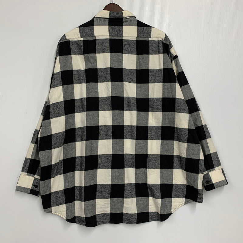 【中古品】【メンズ】 N.HOOLYWOOD エヌハリウッド 182-SH14-031 18AW OVER SIZED BLOCK CHECK SHIRT オーバーサイズドブロックチェックシャツ トップス 長袖 140-250906-ma-06-izu サイズ：38 カラー：BLACK 万代Net店