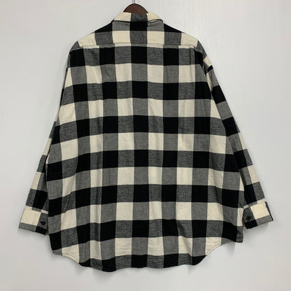【中古品】【メンズ】 N.HOOLYWOOD エヌハリウッド 182-SH14-031 18AW OVER SIZED BLOCK CHECK SHIRT オーバーサイズドブロックチェックシャツ トップス 長袖 140-250906-ma-06-izu サイズ：38 カラー：BLACK 万代Net店