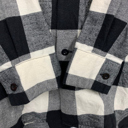 【中古品】【メンズ】 N.HOOLYWOOD エヌハリウッド 182-SH14-031 18AW OVER SIZED BLOCK CHECK SHIRT オーバーサイズドブロックチェックシャツ トップス 長袖 140-250906-ma-06-izu サイズ：38 カラー：BLACK 万代Net店