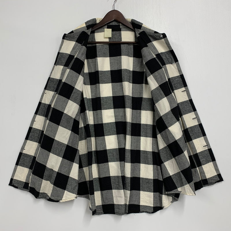 【中古品】【メンズ】 N.HOOLYWOOD エヌハリウッド 182-SH14-031 18AW OVER SIZED BLOCK CHECK SHIRT オーバーサイズドブロックチェックシャツ トップス 長袖 140-250906-ma-06-izu サイズ：38 カラー：BLACK 万代Net店