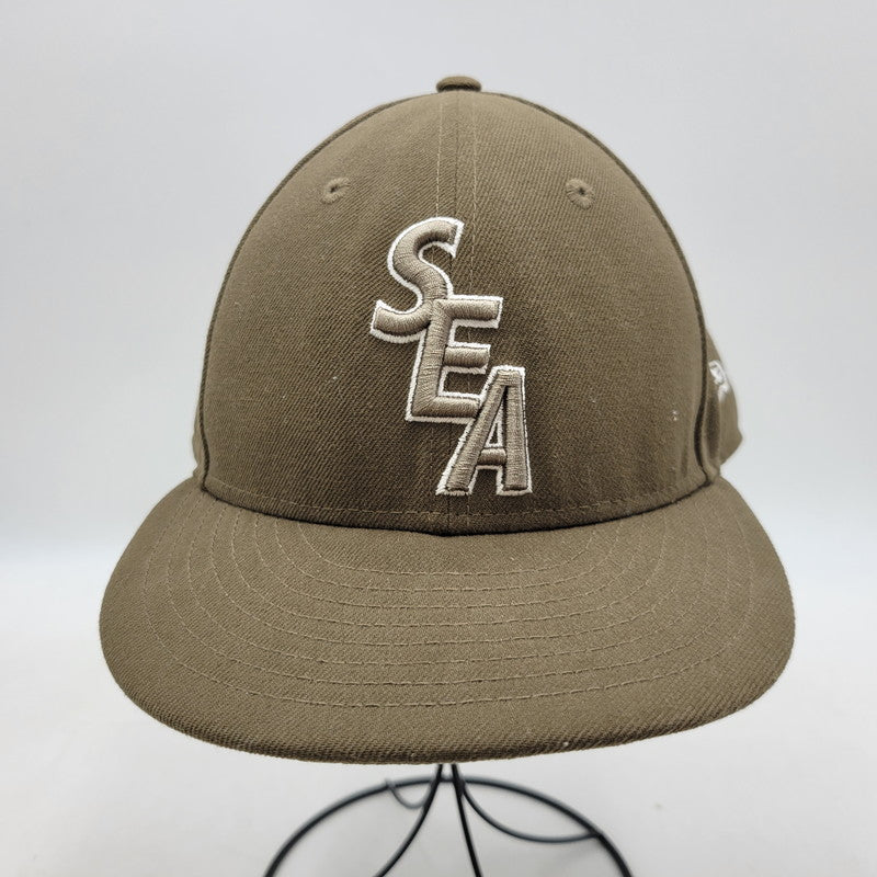 【中古品】【メンズ/レディース】 NEW ERA ニューエラ × WIND AND SEA ウィンダンシー 59FIFTY BB CAP ベースボールキャップ 帽子 185-250909-as-11-izu サイズ：7 1/2（59.6cm） カラー：カーキ 万代Net店