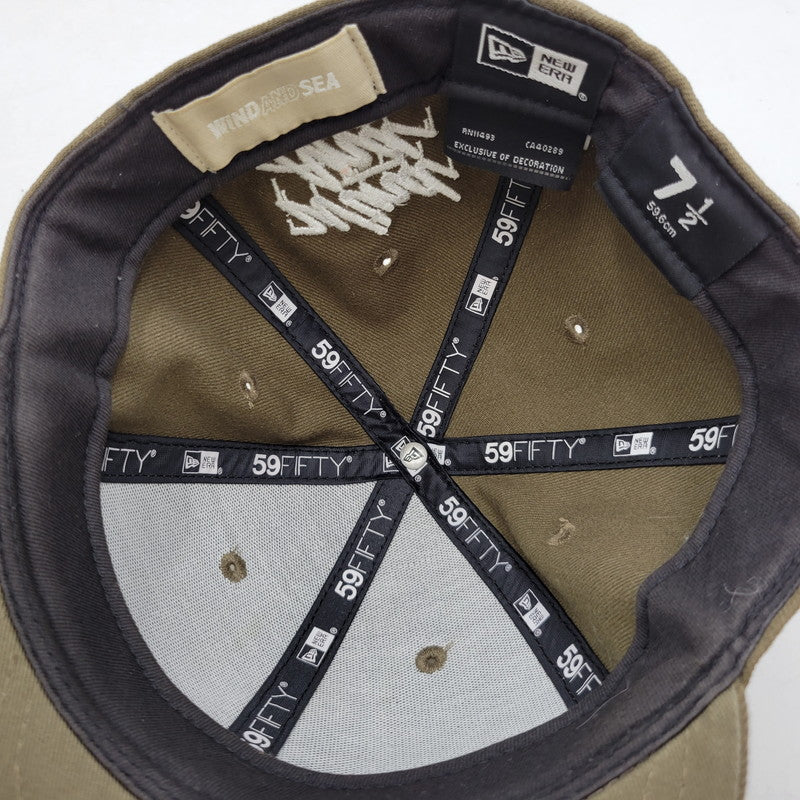 【中古品】【メンズ/レディース】 NEW ERA ニューエラ × WIND AND SEA ウィンダンシー 59FIFTY BB CAP ベースボールキャップ 帽子 185-250909-as-11-izu サイズ：7 1/2（59.6cm） カラー：カーキ 万代Net店