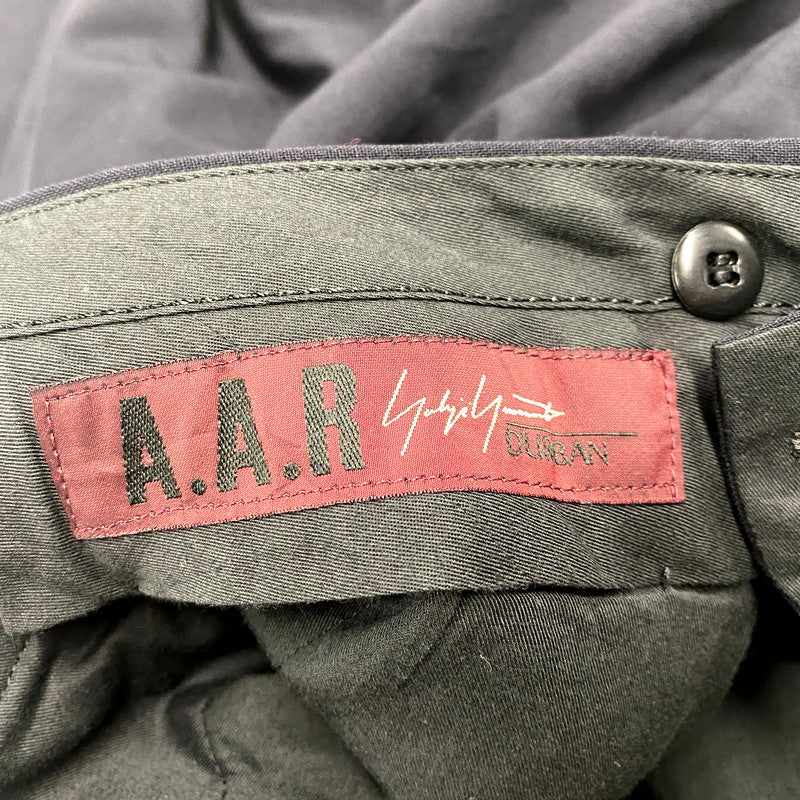 【中古品】【メンズ】 A.A.R YOHJI YAMAMOTO アール ヨウジヤマモト X132101 WOOL SLACKS PANTS ウール スラックスパンツ ボトムス ズボン 151-250906-ya-09-izu サイズ：72 カラー：ダークネイビー 万代Net店