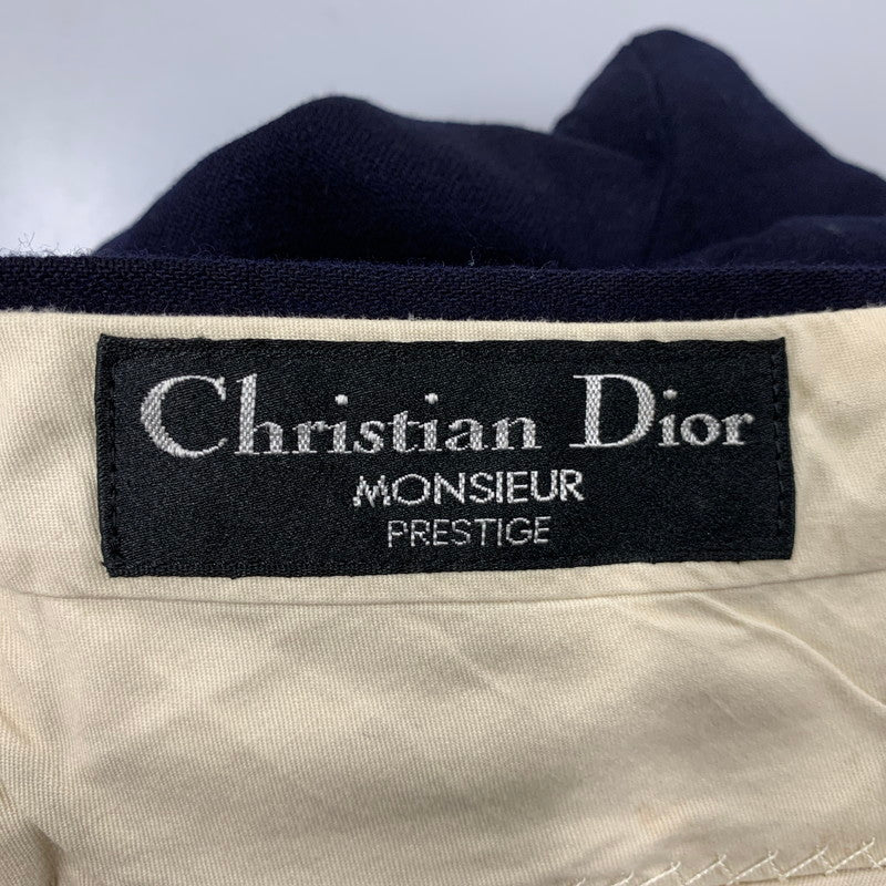 【中古品】【メンズ】 CHRISTIAN DIOR MONSIEUR クリスチャンディオール ムッシュ WOOL SLACKS PANTS ウール スラックス パンツ ボトムス ズボン 152-250906-ya-12-izu サイズ：76 カラー：ネイビー 万代Net店
