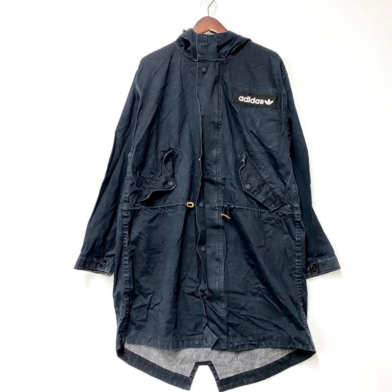 【現状渡し品】【メンズ】 adidas アディダス 586794 MODS COAT モッズコート トップス アウター 146-250906-ya-04-izu サイズ：L カラー：ブラック 万代Net店