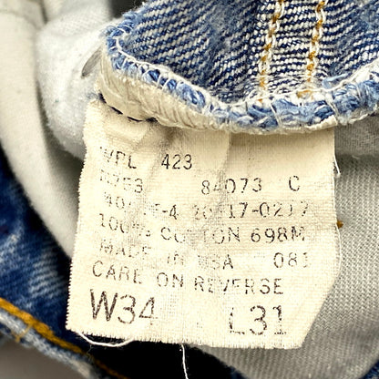 【中古品】【メンズ】 Levi's リーバイス 20517-0217 USA製 オレンジタブ 刻印869 BOOT CUT DENIM PANTS ブーツ カット デニム パンツ ボトムス ズボン 157-250906-ya-02-izu サイズ：W34 カラー：ライトインディゴ 万代Net店