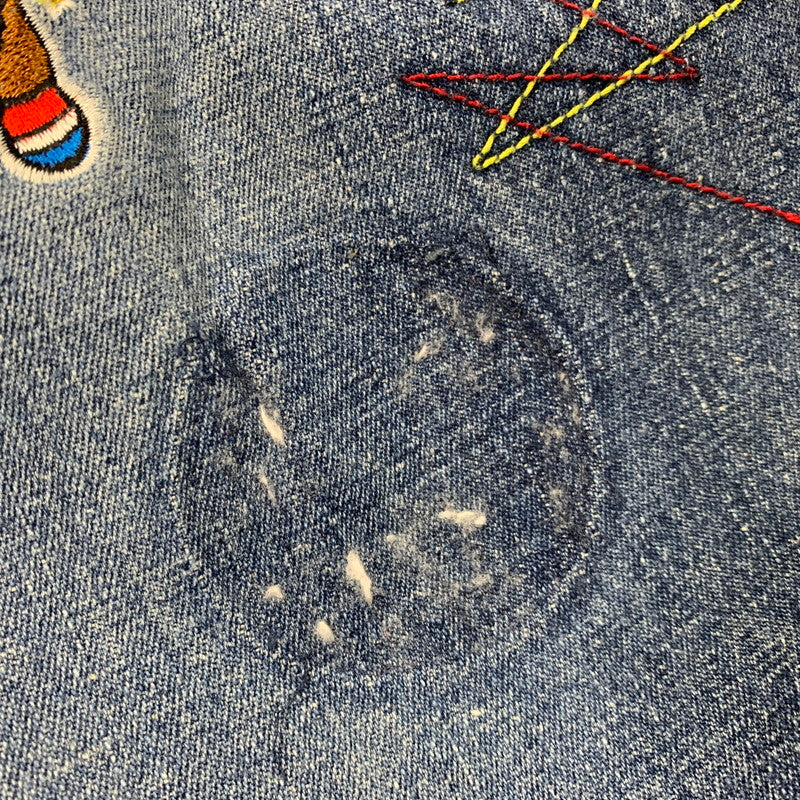 【現状渡し品】【メンズ】 PLATINUM FUBU プラチナムフブ WAPPEN DENIM PANTS ワッペン デニムパンツ ボトムス ズボン 157-250906-ya-11-izu サイズ：36 カラー：インディゴ 万代Net店