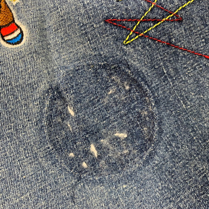 【現状渡し品】【メンズ】 PLATINUM FUBU プラチナムフブ WAPPEN DENIM PANTS ワッペン デニムパンツ ボトムス ズボン 157-250906-ya-11-izu サイズ：36 カラー：インディゴ 万代Net店