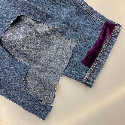 【現状渡し品】【メンズ】 PLATINUM FUBU プラチナムフブ WAPPEN DENIM PANTS ワッペン デニムパンツ ボトムス ズボン 157-250906-ya-11-izu サイズ：36 カラー：インディゴ 万代Net店