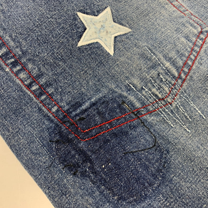 【現状渡し品】【メンズ】 PLATINUM FUBU プラチナムフブ WAPPEN DENIM PANTS ワッペン デニムパンツ ボトムス ズボン 157-250906-ya-11-izu サイズ：36 カラー：インディゴ 万代Net店