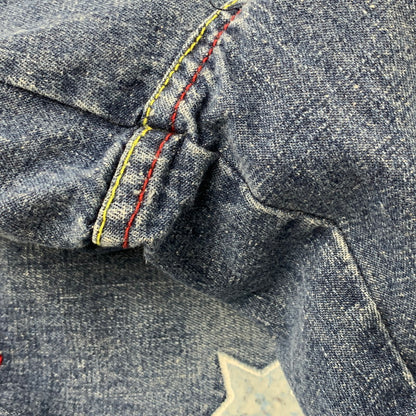 【現状渡し品】【メンズ】 PLATINUM FUBU プラチナムフブ WAPPEN DENIM PANTS ワッペン デニムパンツ ボトムス ズボン 157-250906-ya-11-izu サイズ：36 カラー：インディゴ 万代Net店