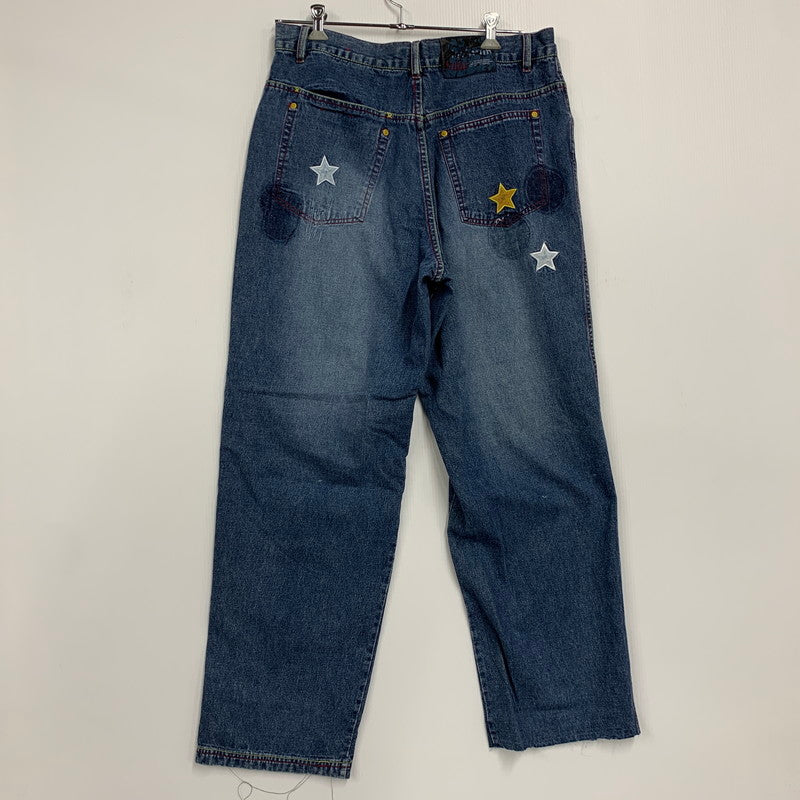 【現状渡し品】【メンズ】 PLATINUM FUBU プラチナムフブ WAPPEN DENIM PANTS ワッペン デニムパンツ ボトムス ズボン 157-250906-ya-11-izu サイズ：36 カラー：インディゴ 万代Net店