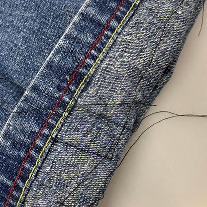 【現状渡し品】【メンズ】 PLATINUM FUBU プラチナムフブ WAPPEN DENIM PANTS ワッペン デニムパンツ ボトムス ズボン 157-250906-ya-11-izu サイズ：36 カラー：インディゴ 万代Net店