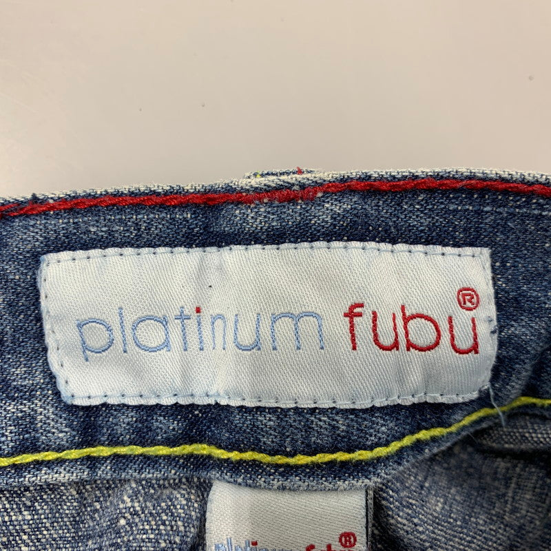 【現状渡し品】【メンズ】 PLATINUM FUBU プラチナムフブ WAPPEN DENIM PANTS ワッペン デニムパンツ ボトムス ズボン 157-250906-ya-11-izu サイズ：36 カラー：インディゴ 万代Net店