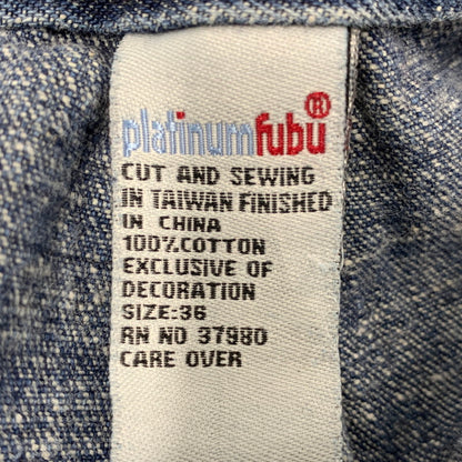 【現状渡し品】【メンズ】 PLATINUM FUBU プラチナムフブ WAPPEN DENIM PANTS ワッペン デニムパンツ ボトムス ズボン 157-250906-ya-11-izu サイズ：36 カラー：インディゴ 万代Net店