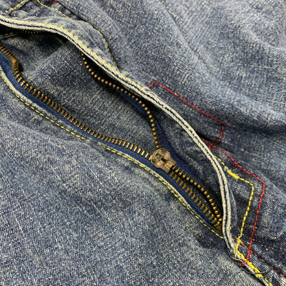 【現状渡し品】【メンズ】 PLATINUM FUBU プラチナムフブ WAPPEN DENIM PANTS ワッペン デニムパンツ ボトムス ズボン 157-250906-ya-11-izu サイズ：36 カラー：インディゴ 万代Net店