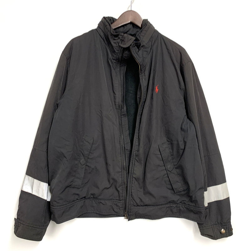 【ジャンク品】【メンズ】 POLO RALPH LAUREN ポロ・ラルフローレン FLEECE LINER NYLON JACKET フリースライナーナイロンジャケット アウター 長袖 147-250906-ma-14-izu サイズ：L カラー：BLACK 万代Net店