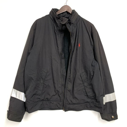 【ジャンク品】【メンズ】 POLO RALPH LAUREN ポロ・ラルフローレン FLEECE LINER NYLON JACKET フリースライナーナイロンジャケット アウター 長袖 147-250906-ma-14-izu サイズ：L カラー：BLACK 万代Net店