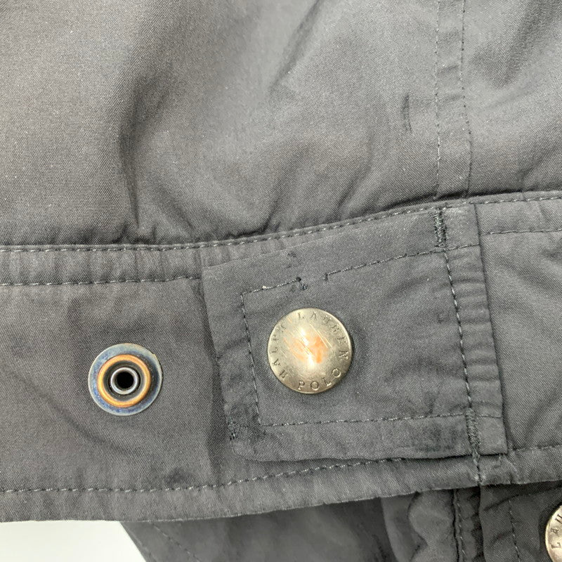 【ジャンク品】【メンズ】 POLO RALPH LAUREN ポロ・ラルフローレン FLEECE LINER NYLON JACKET フリースライナーナイロンジャケット アウター 長袖 147-250906-ma-14-izu サイズ：L カラー：BLACK 万代Net店