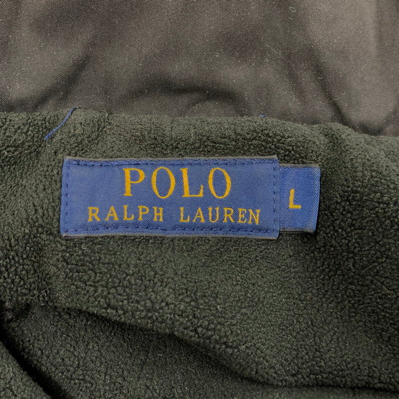 【ジャンク品】【メンズ】 POLO RALPH LAUREN ポロ・ラルフローレン FLEECE LINER NYLON JACKET フリースライナーナイロンジャケット アウター 長袖 147-250906-ma-14-izu サイズ：L カラー：BLACK 万代Net店