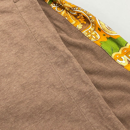 【中古品】【レディース】 45R フォーティーファイブアール 70550522 シルクバンダナ×天竺ドレス ワンピース 半袖 168-250830-ma-01-izu サイズ：00 カラー：ブラウン 万代Net店