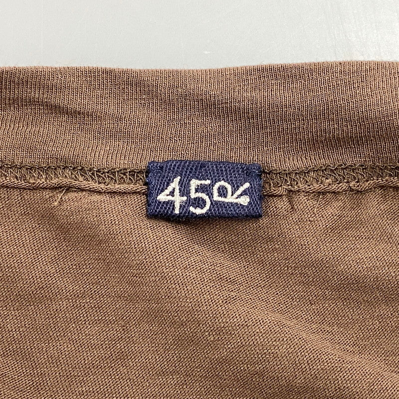 【中古品】【レディース】 45R フォーティーファイブアール 70550522 シルクバンダナ×天竺ドレス ワンピース 半袖 168-250830-ma-01-izu サイズ：00 カラー：ブラウン 万代Net店