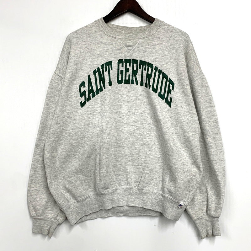 【中古品】【メンズ】 RUSSELL ATHLETIC ラッセルアスレティック USA製 90S SAINT GERTRUDE 前V SWEATSHIRT 90年代 セントガートルード スウェット トップス 長袖 146-250906-ma-03-izu サイズ：XL カラー：グレー 万代Net店