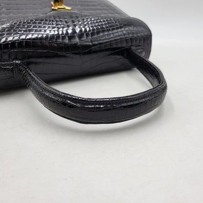 【中古品】【レディース】 USED CROCODILE HAND BAG ハンドバッグ カバン 鞄 188-250909-as-02-izu カラー：ブラック 万代Net店