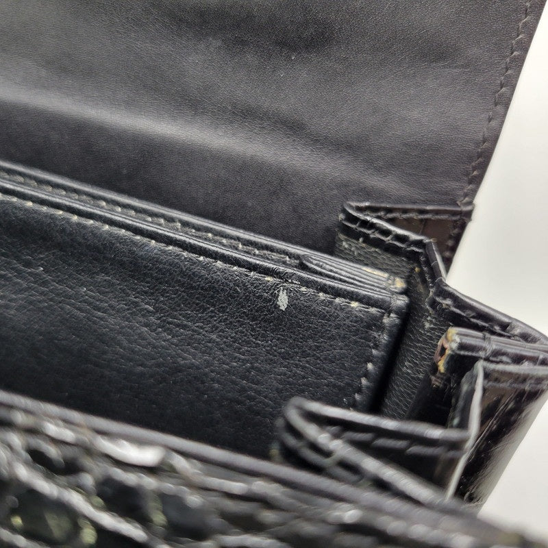 【中古品】【レディース】 USED CROCODILE HAND BAG ハンドバッグ カバン 鞄 188-250909-as-02-izu カラー：ブラック 万代Net店