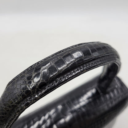 【中古品】【レディース】 USED CROCODILE HAND BAG ハンドバッグ カバン 鞄 188-250909-as-02-izu カラー：ブラック 万代Net店