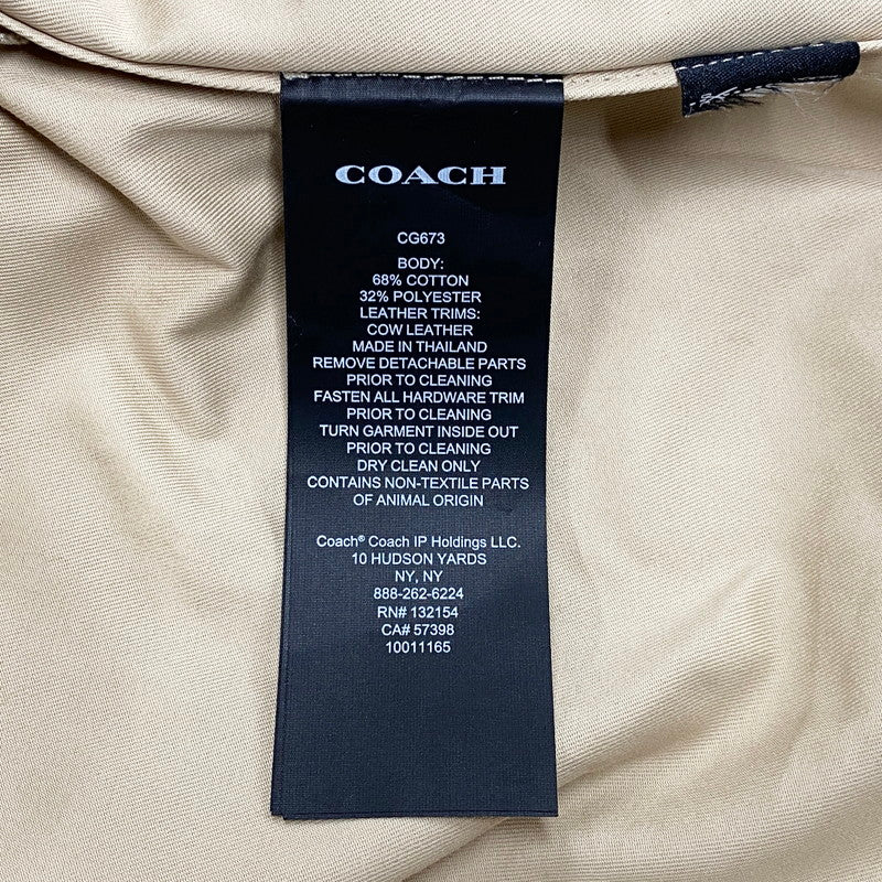 【中古品】【レディース】 COACH コーチ CG673 UTILITY HOODED TRENCH ユーティリティフーデッドトレンチ アウター コート 長袖 168-250830-ma-07-izu サイズ：S カラー：BEIGE 万代Net店