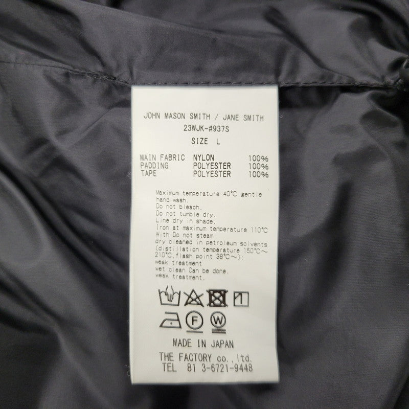 【中古品】【メンズ】 JOHN MASON SMITH ジョン メイソン スミス 23WJK-937S NYLON TAFFETA ARMY QUILT VEST ナイロン ベスト トップス 140-250831-rk-19-izu サイズ：L カラー：ブラック 万代Net店