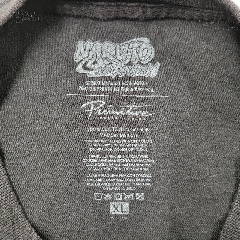 【中古品】【メンズ】 NARUTO×PRIMITIVE 2007 SHIPPUDEN NARUTO SHIPPUDEN ANIME T-SHIRT ナルト 疾風伝 アニメ Tシャツ 146-250831-rk-17-izu サイズ：XL カラー：ブラック 万代Net店
