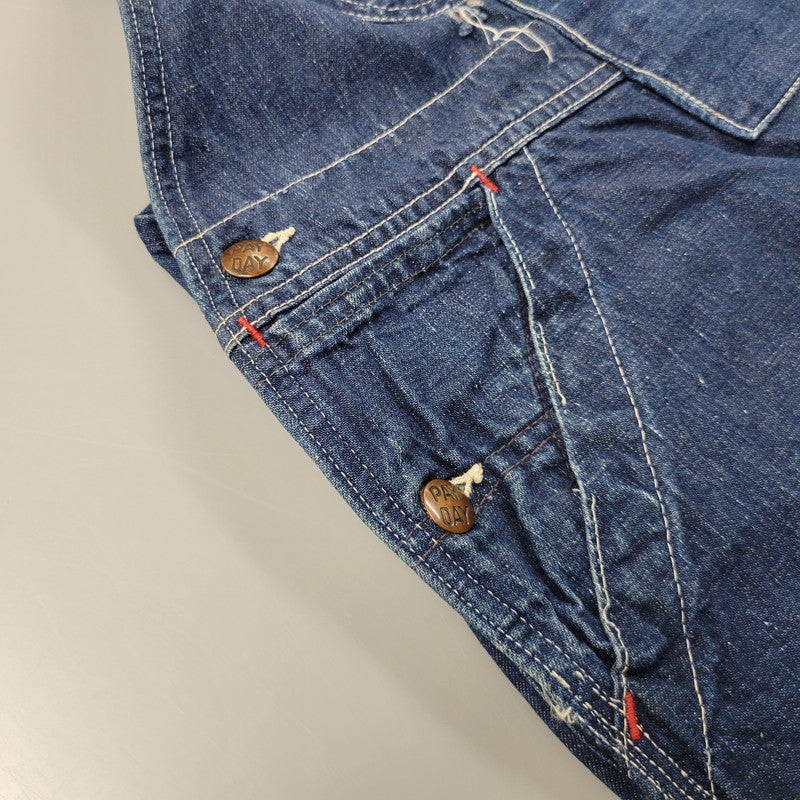 【中古品】【メンズ】 PENNEY'S PAY DAY ペニーズ・ペイデイ SQUARE BAKタグ DENIM OVERALLS デニム オーバーオール 157-250831-rk-21-izu サイズ：不明 カラー：インディゴ 万代Net店