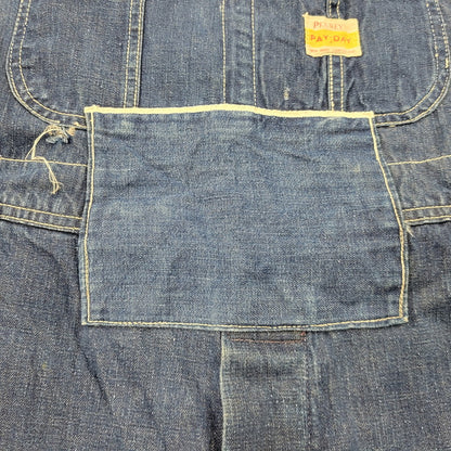 【中古品】【メンズ】 PENNEY'S PAY DAY ペニーズ・ペイデイ SQUARE BAKタグ DENIM OVERALLS デニム オーバーオール 157-250831-rk-21-izu サイズ：不明 カラー：インディゴ 万代Net店