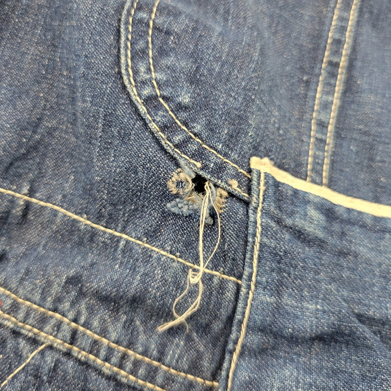 【中古品】【メンズ】 PENNEY'S PAY DAY ペニーズ・ペイデイ SQUARE BAKタグ DENIM OVERALLS デニム オーバーオール 157-250831-rk-21-izu サイズ：不明 カラー：インディゴ 万代Net店