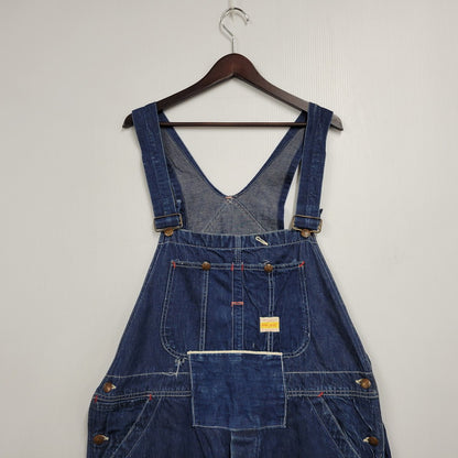 【中古品】【メンズ】 PENNEY'S PAY DAY ペニーズ・ペイデイ SQUARE BAKタグ DENIM OVERALLS デニム オーバーオール 157-250831-rk-21-izu サイズ：不明 カラー：インディゴ 万代Net店
