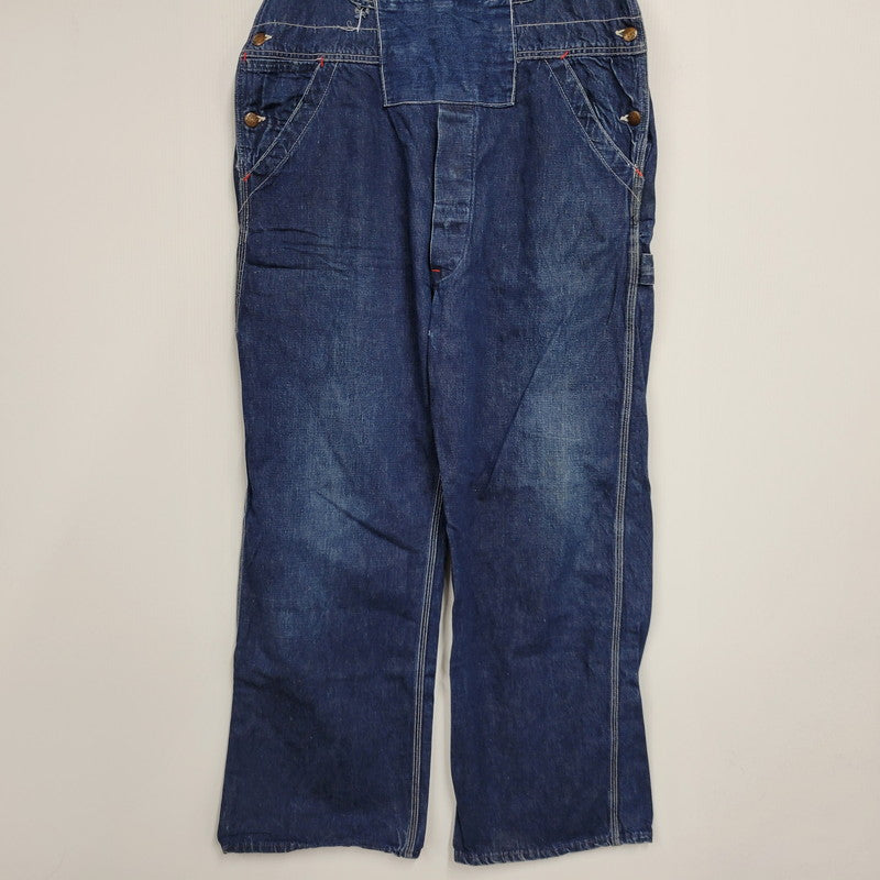 【中古品】【メンズ】 PENNEY'S PAY DAY ペニーズ・ペイデイ SQUARE BAKタグ DENIM OVERALLS デニム オーバーオール 157-250831-rk-21-izu サイズ：不明 カラー：インディゴ 万代Net店