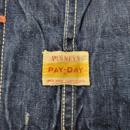 【中古品】【メンズ】 PENNEY'S PAY DAY ペニーズ・ペイデイ SQUARE BAKタグ DENIM OVERALLS デニム オーバーオール 157-250831-rk-21-izu サイズ：不明 カラー：インディゴ 万代Net店