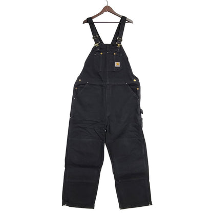 【中古品】【メンズ】 Carhartt カーハート R01 BLK メキシコ製 DOUBLE KNEE DUCK OVERALLS ダブルニー ダック オーバーオール 157-250831-rk-24-izu サイズ：42×32 カラー：ブラック 万代Net店