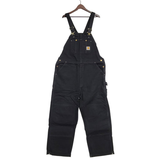 【中古品】【メンズ】 Carhartt カーハート R01 BLK メキシコ製 DOUBLE KNEE DUCK OVERALLS ダブルニー ダック オーバーオール 157-250831-rk-24-izu サイズ：42×32 カラー：ブラック 万代Net店